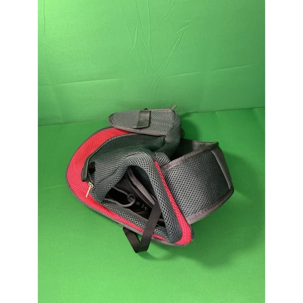 PET SLING Dog/Cat Carrier Breathable Mesh Travel Bag Gray And Pink SMALL SIZE